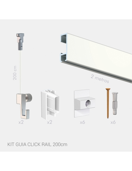 KIT GUIA PARED 2 Metros Twister + Gancho 4Kg KIT GUIA PARED 2 Metros Twister + Gancho 4Kg