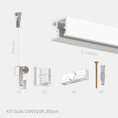 KIT GUIA PARED CONTOUR 2 Metros Twister + Gancho 4Kg