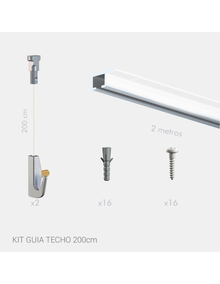 KIT GUIA TECHO 2 Metros Twister + Gancho 7Kg KIT GUIA TECHO 2 Metros Twister + Gancho 7Kg