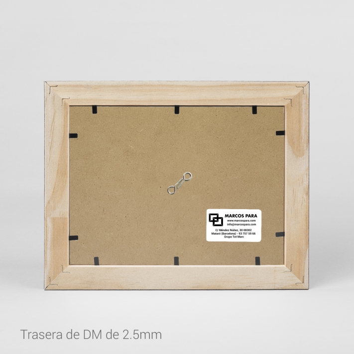 Marco madera gris aluminio con passepartout para fotografias (40x17mm)