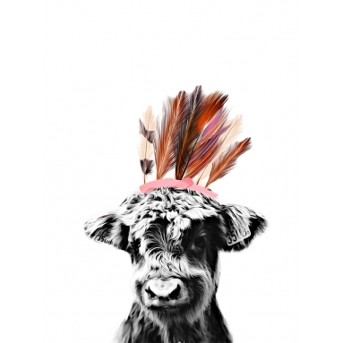 Lámina Ternero con plumas