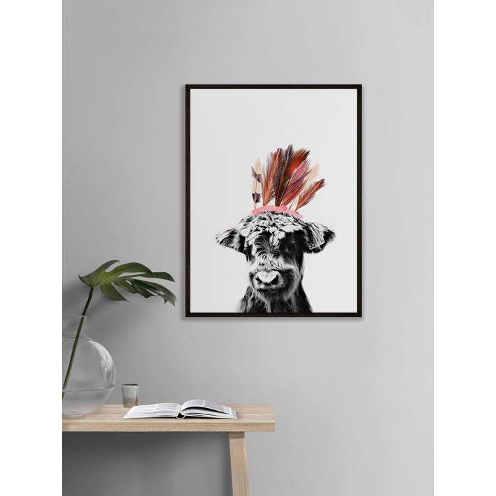 Lámina Ternero con plumas