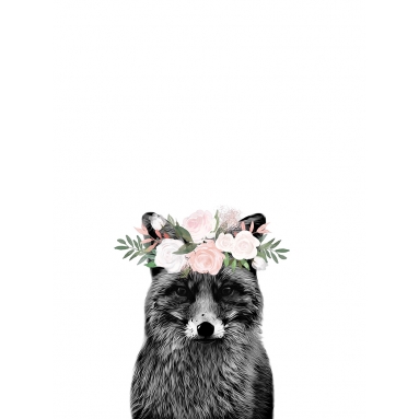 Lámina Zorro con Flores