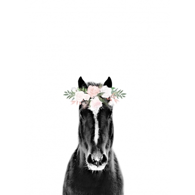 Lámina Caballo con Flores
