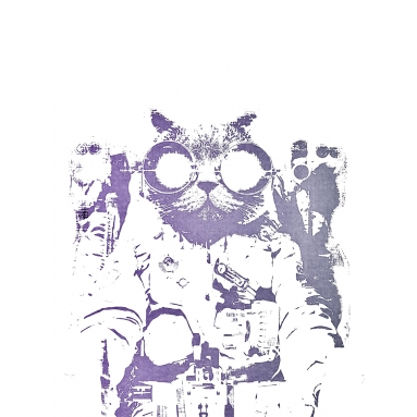 Lámina Gato Astronauta
