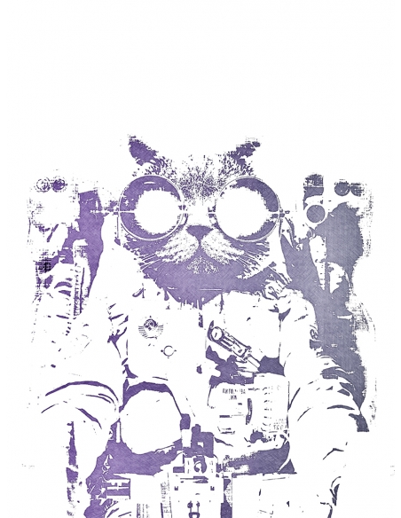 Lámina Gato Astronauta