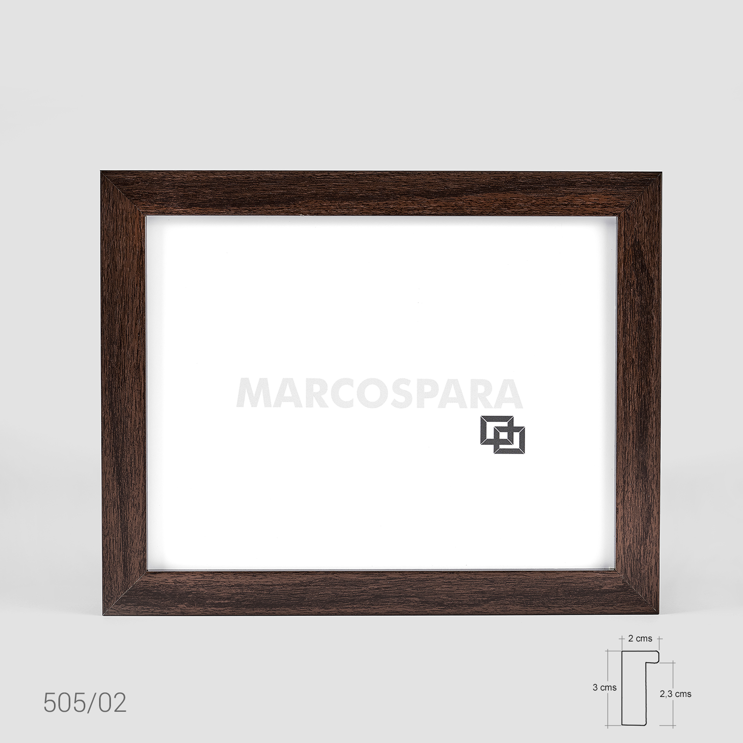 Marco de Madera Nogal 2cm Tipo Caja