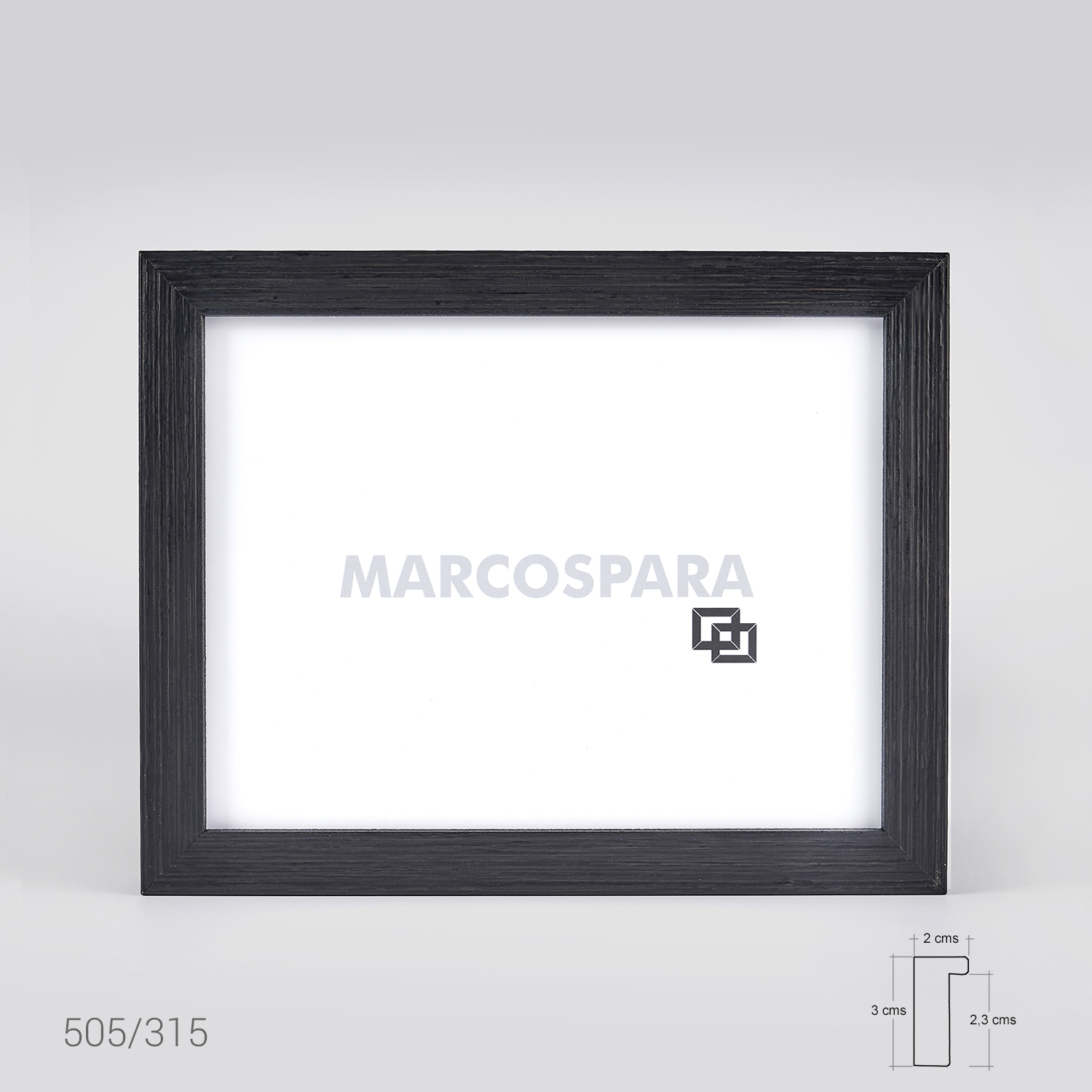 Marco de Madera Negro 2cm Tipo Caja