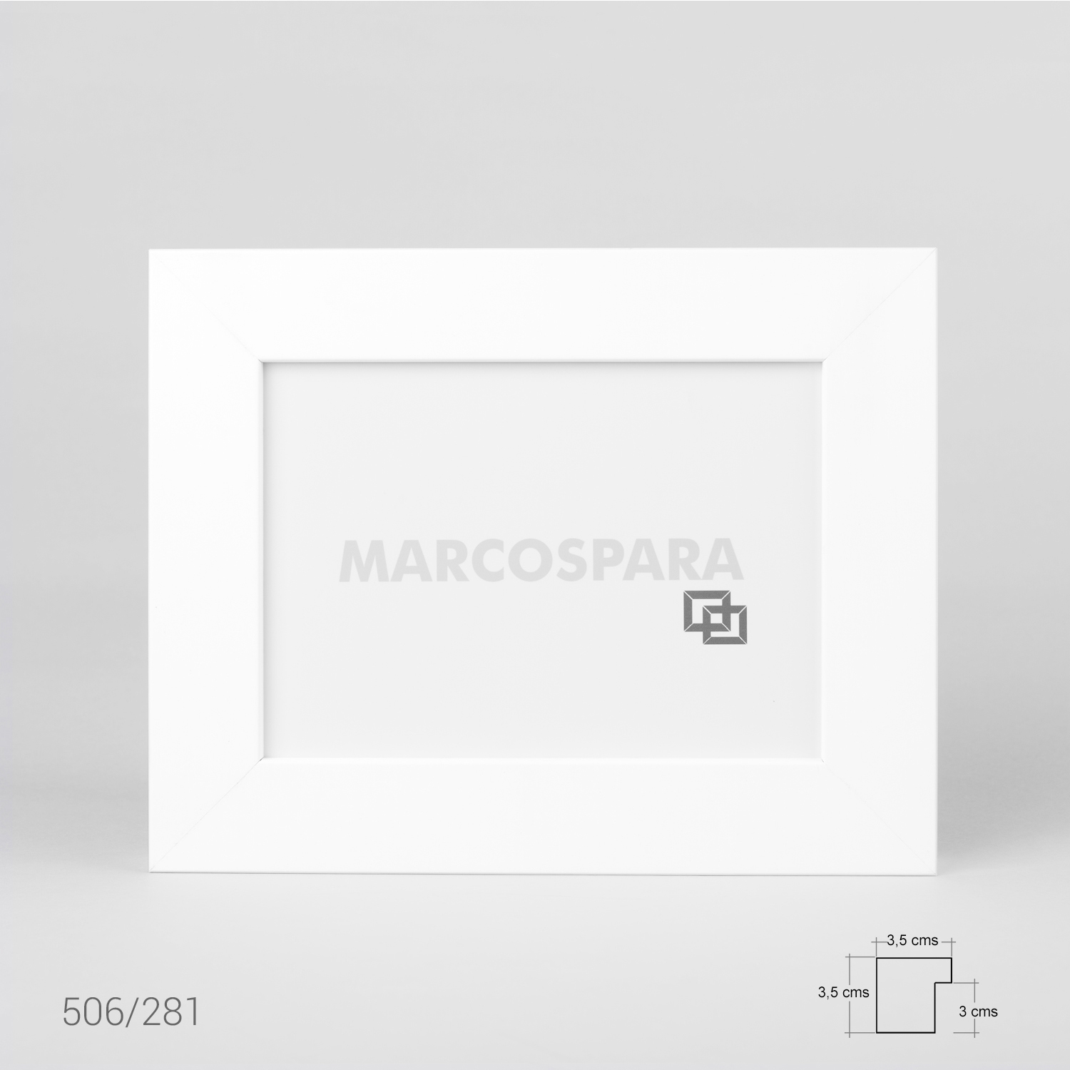 Marco de Madera Blanco Lacado 3.5cm