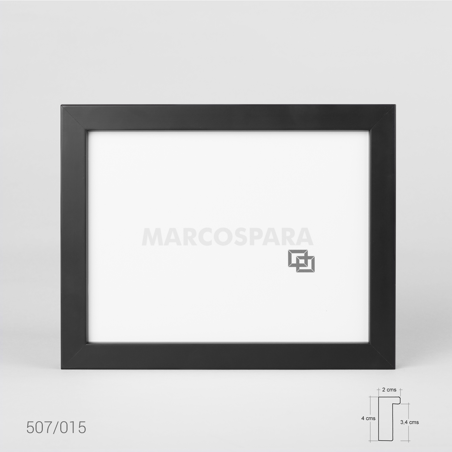 Marco de Madera Negro 2cm Tipo Caja