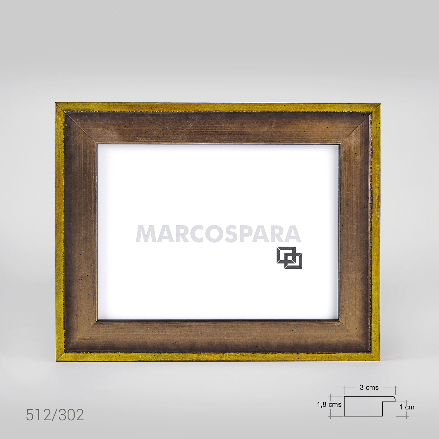 Marco de Madera Oro/Bronce 3cm