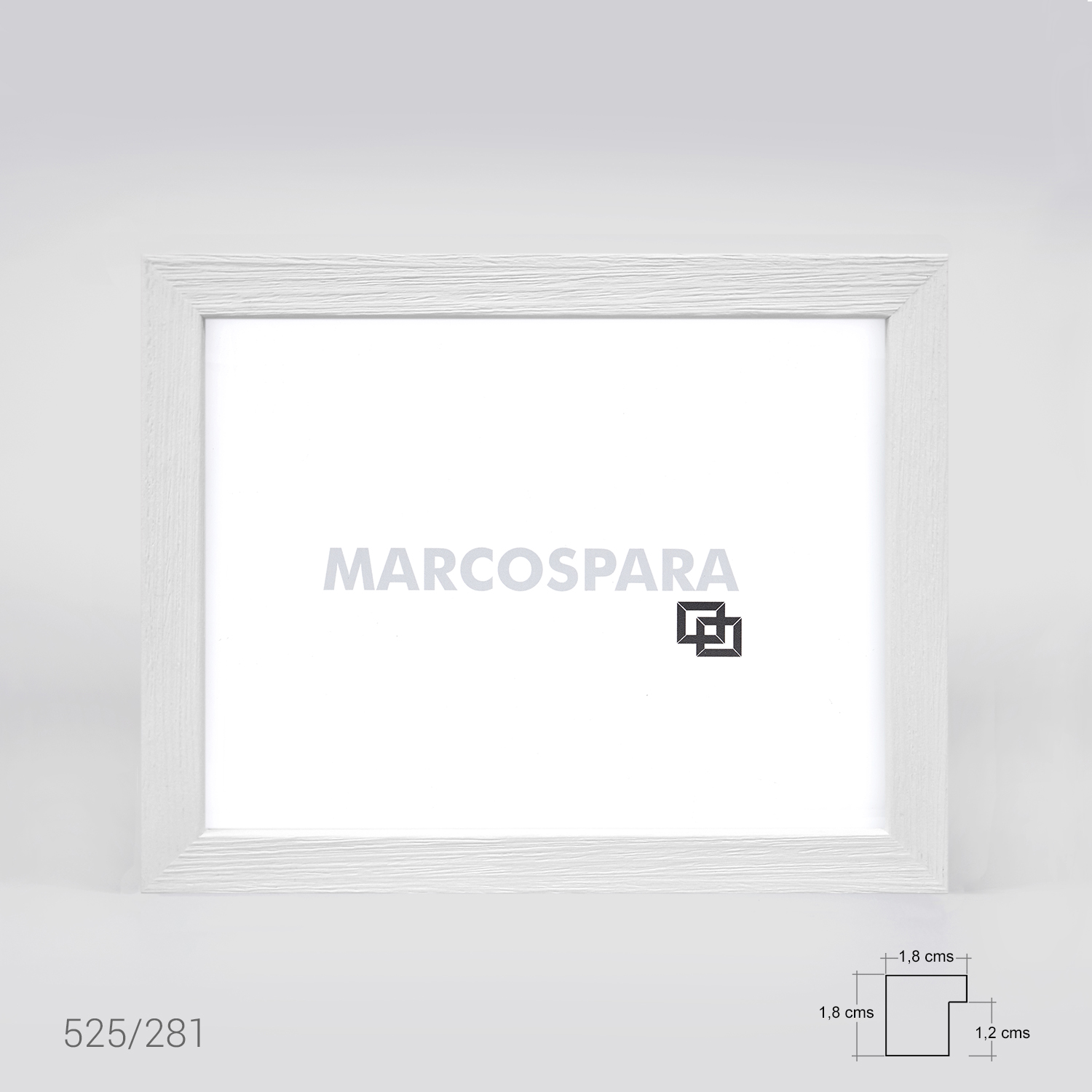 Marco de Madera Blanco Ondas 3cm