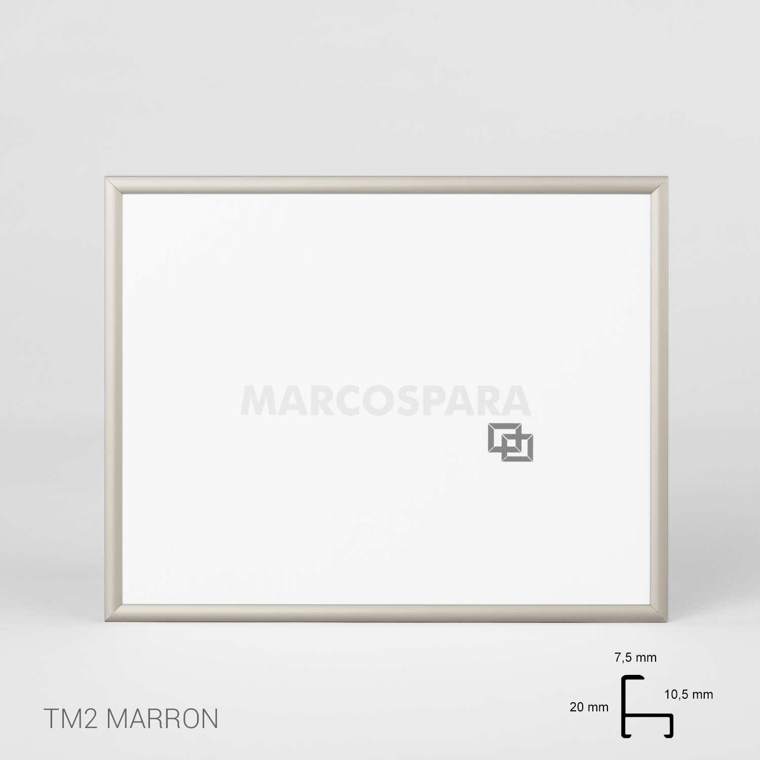 Marco de Aluminio Marr&oacute;n